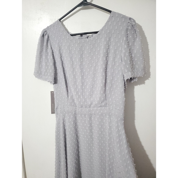 NWT Anthropologie Sunday In Brooklyn Textured Gray Chiffon Dress Size Small - Picture 14 of 16